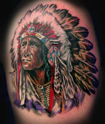 Tattoos - INDIAN  CHIEF !! - 21747